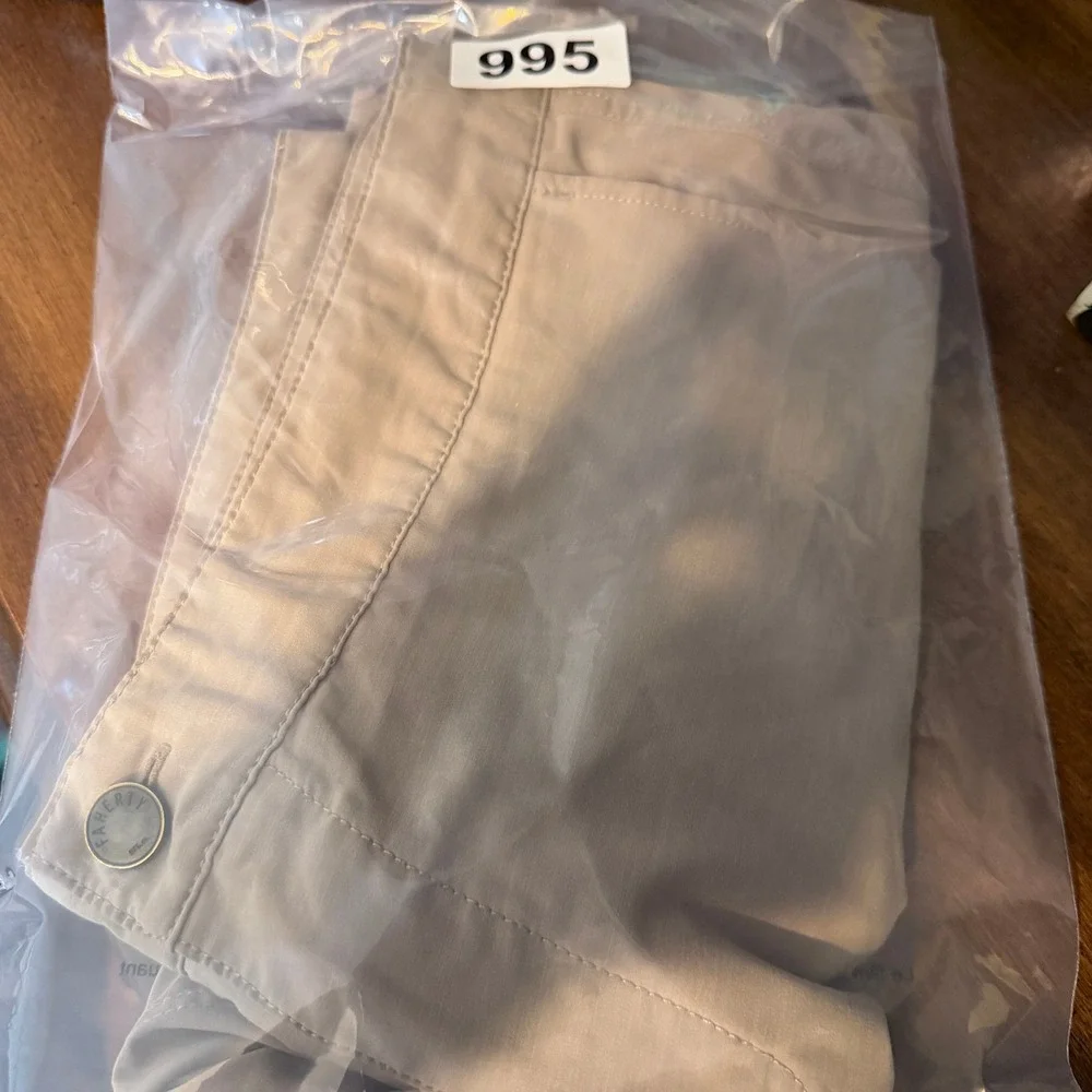 Faherty All Day Shorts Mens 35 Khaki Tan Hybrid Swim Surf Casual Stretch 995